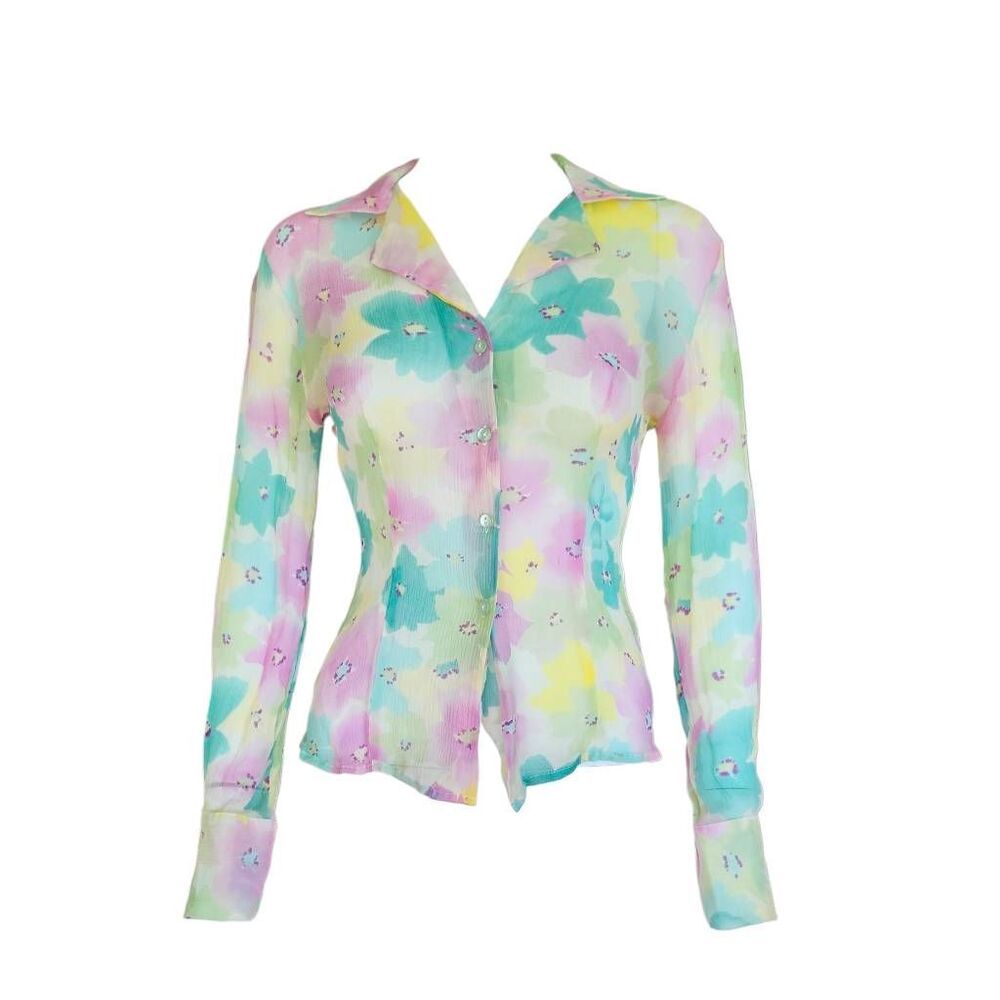 y2k vintage silk fairy blouse